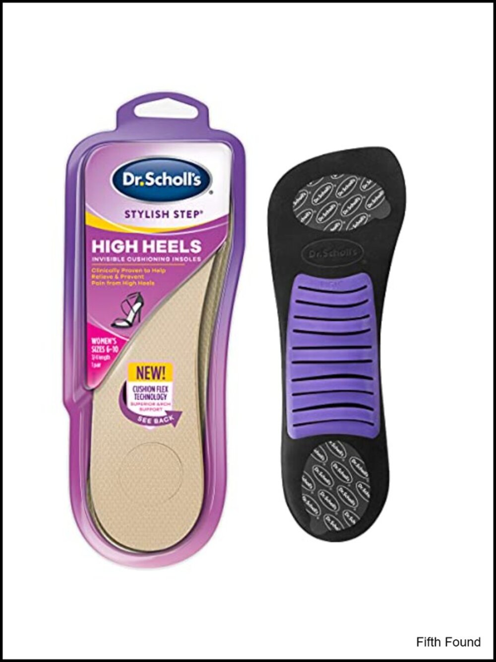 Soft Cushioning Insoles for High Heels with High Arch Support